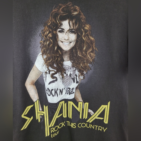 Alstyle Shania Twain TShirt Medium Black Tour Concert - Picture 2 of 7